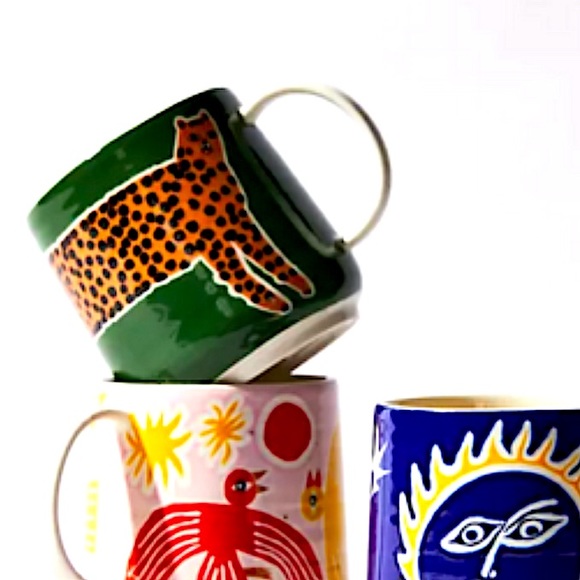Anthropologie Other - FREE! M. Velho Folksong Holly Cat (Leopard) coffee mug